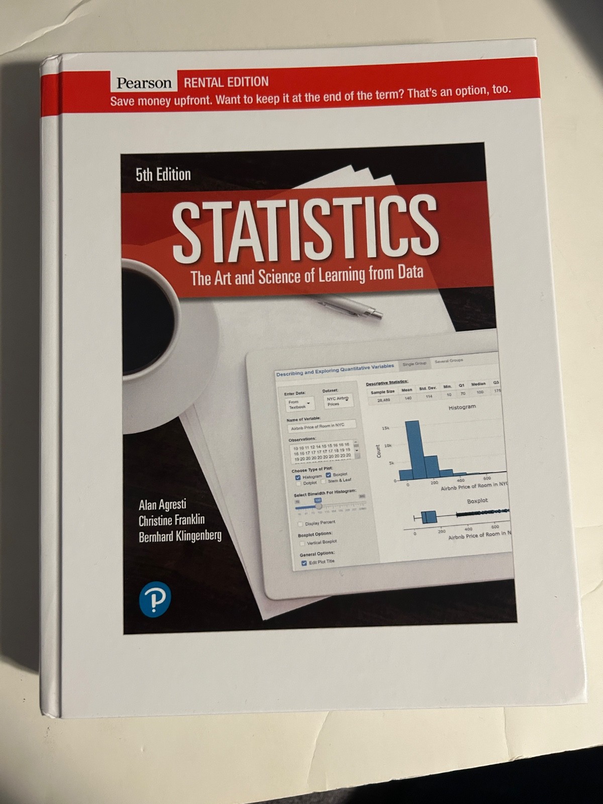 Statistics: The Art and Science of Learning from Data 5TH EDTN – Rental Edition