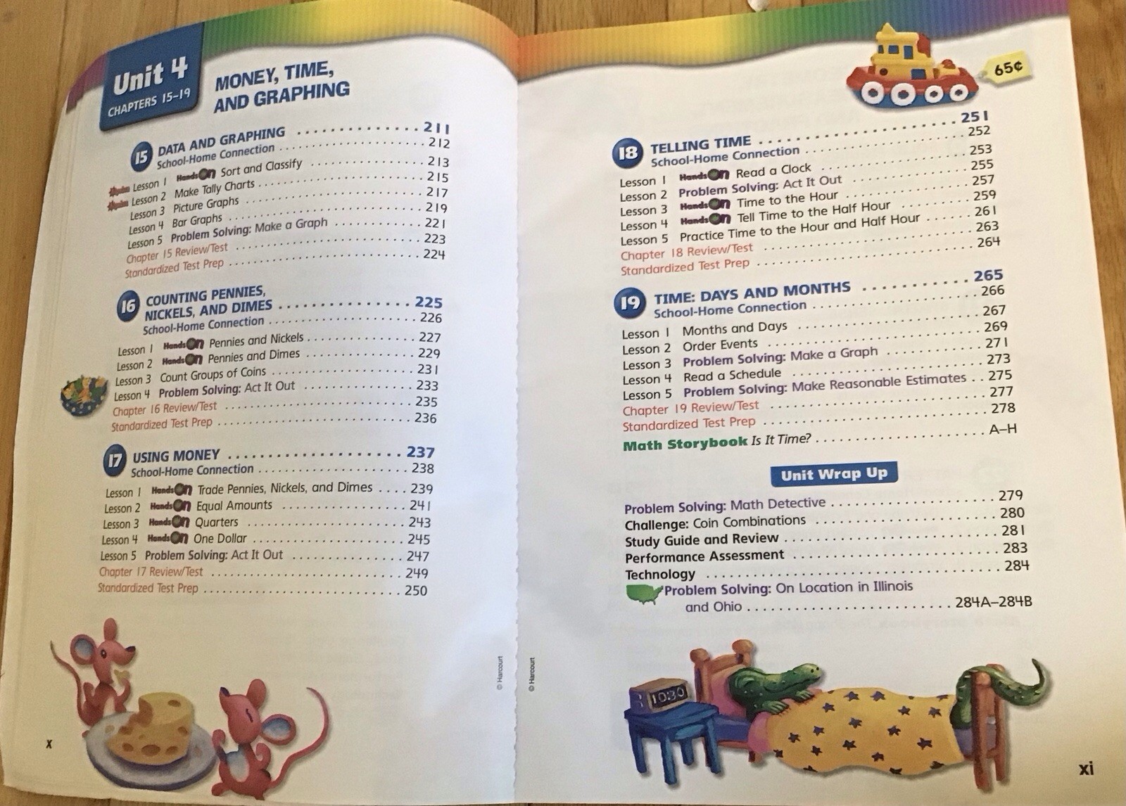 1st Grade 1 Math Student Homeschool Workbook 455 Pages Full Color Harcourt NEW