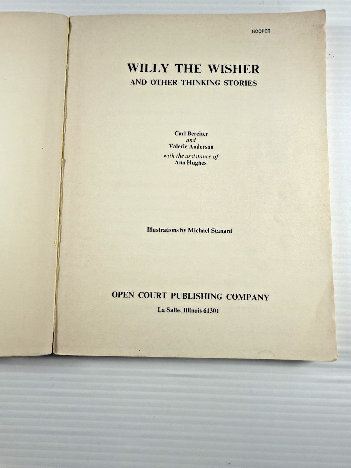 Willy the Wisher & Other Thinking Stories 1970 Bereiter Anderson Vintage Book