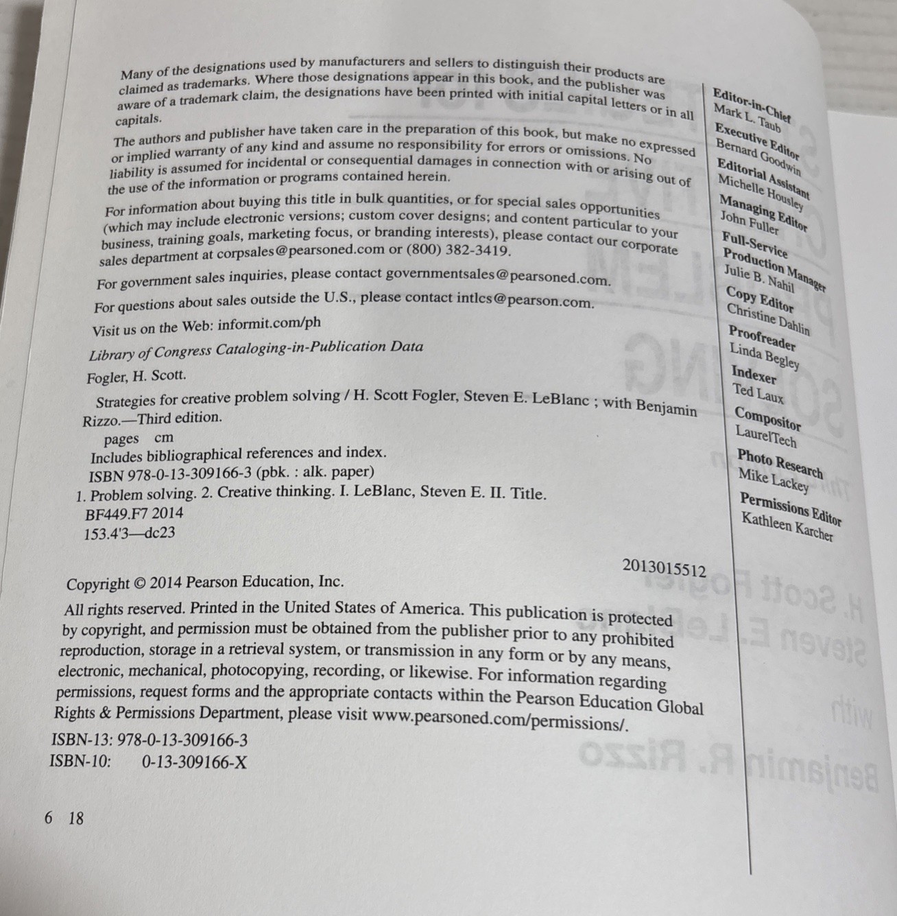 Strategies for Creative Problem Solving by Steven LeBlanc,H Fogler Third Edition