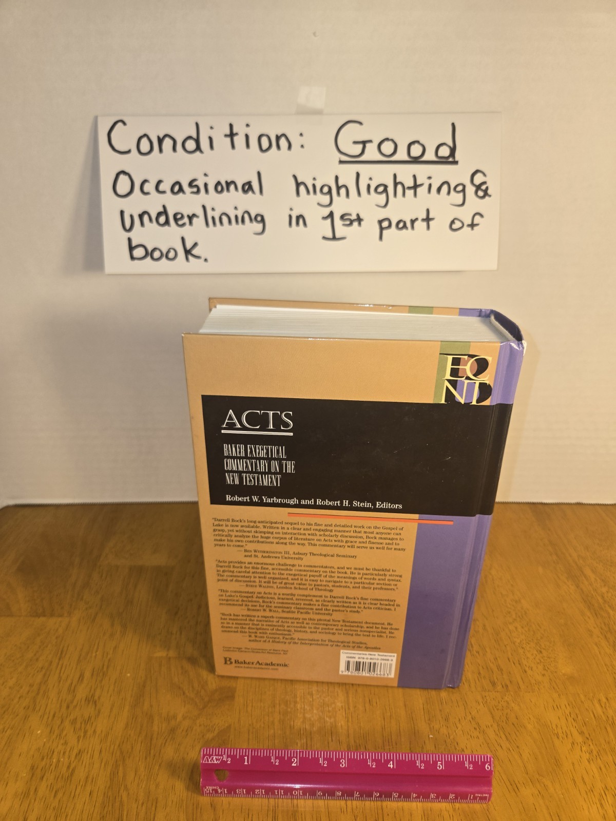 Baker Academic Acts Commentary (BECNT) Darrell L. Bock Hardcover 2007