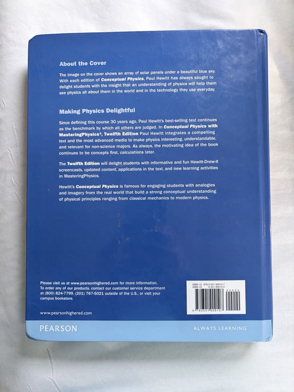 Pearson Conceptual Physics Twelfth Edition by Paul G. Hewitt Hardcover English