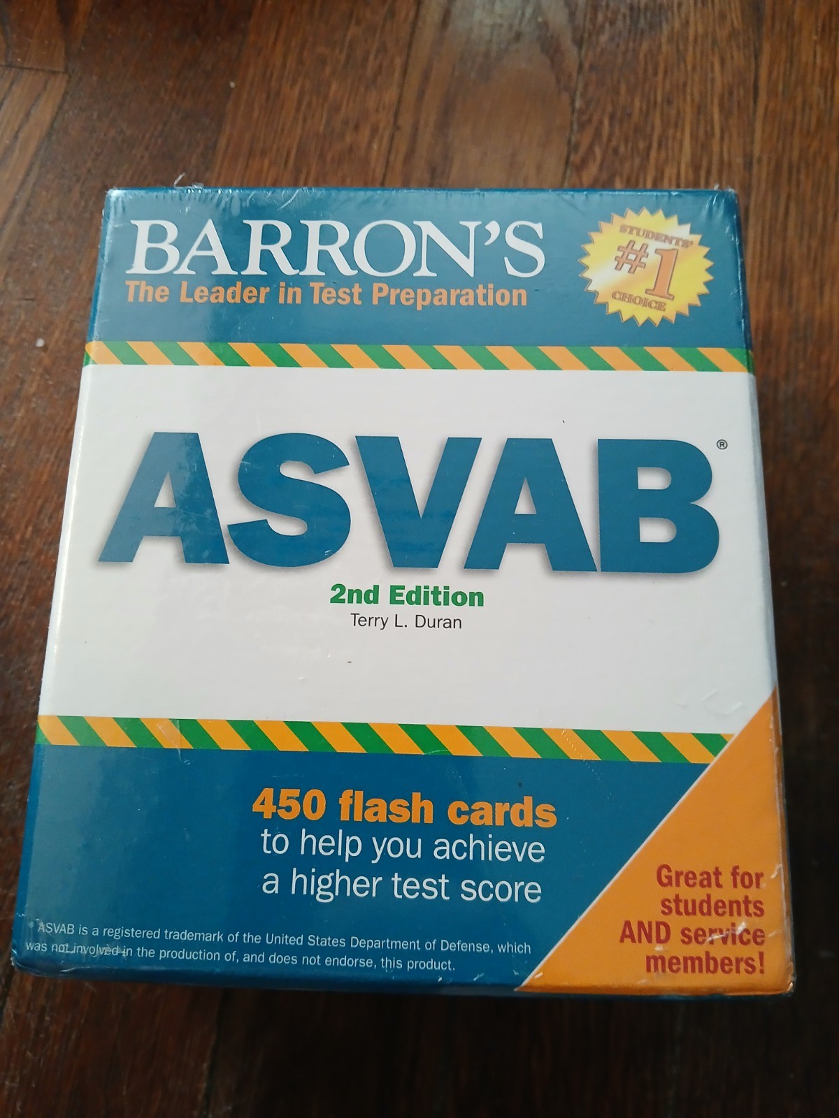 Barron’s ASVAB Flash Cards by Terry L. Duran (2014, Cards,Flash Cards)