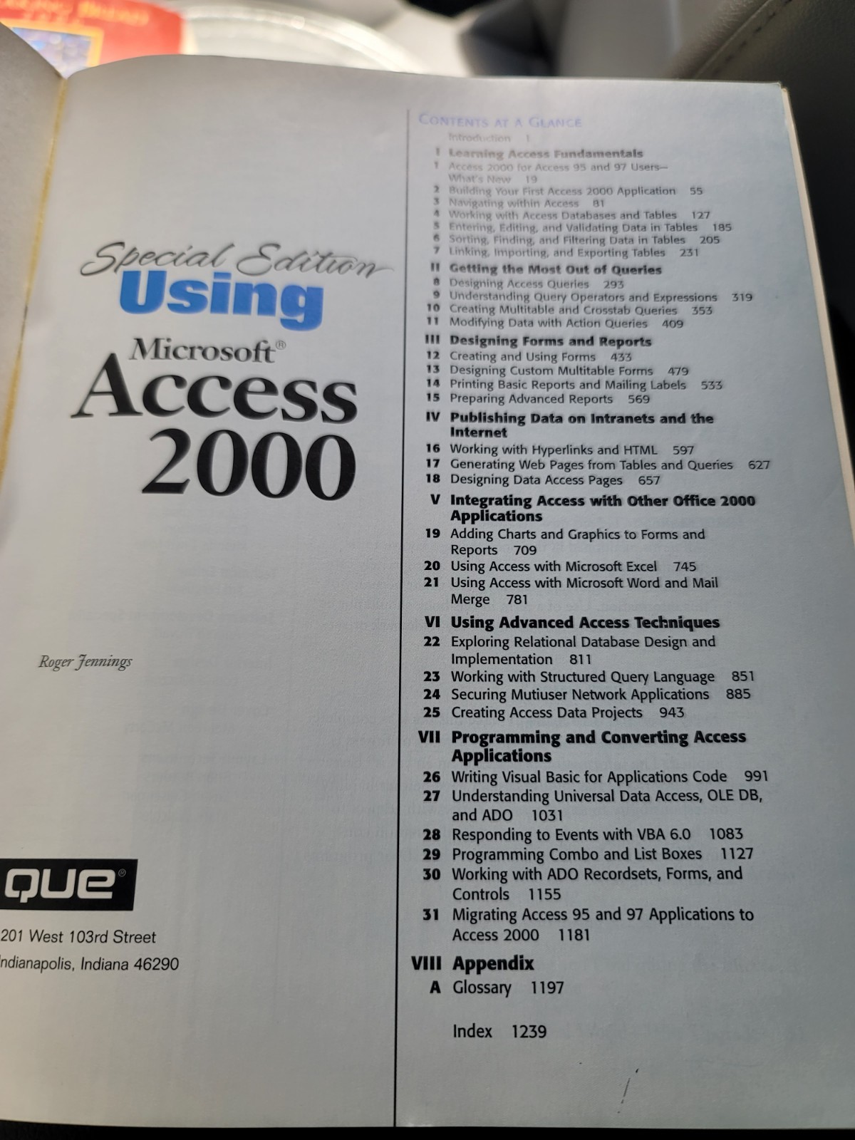 Special Edition Using Ser.: Using Microsoft Access 2000 by Roger Jennings (1999,