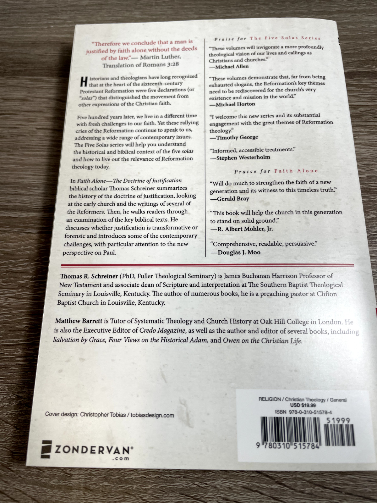 Faith Alone – The Doctrine of Justification – Schreiner – Brand New