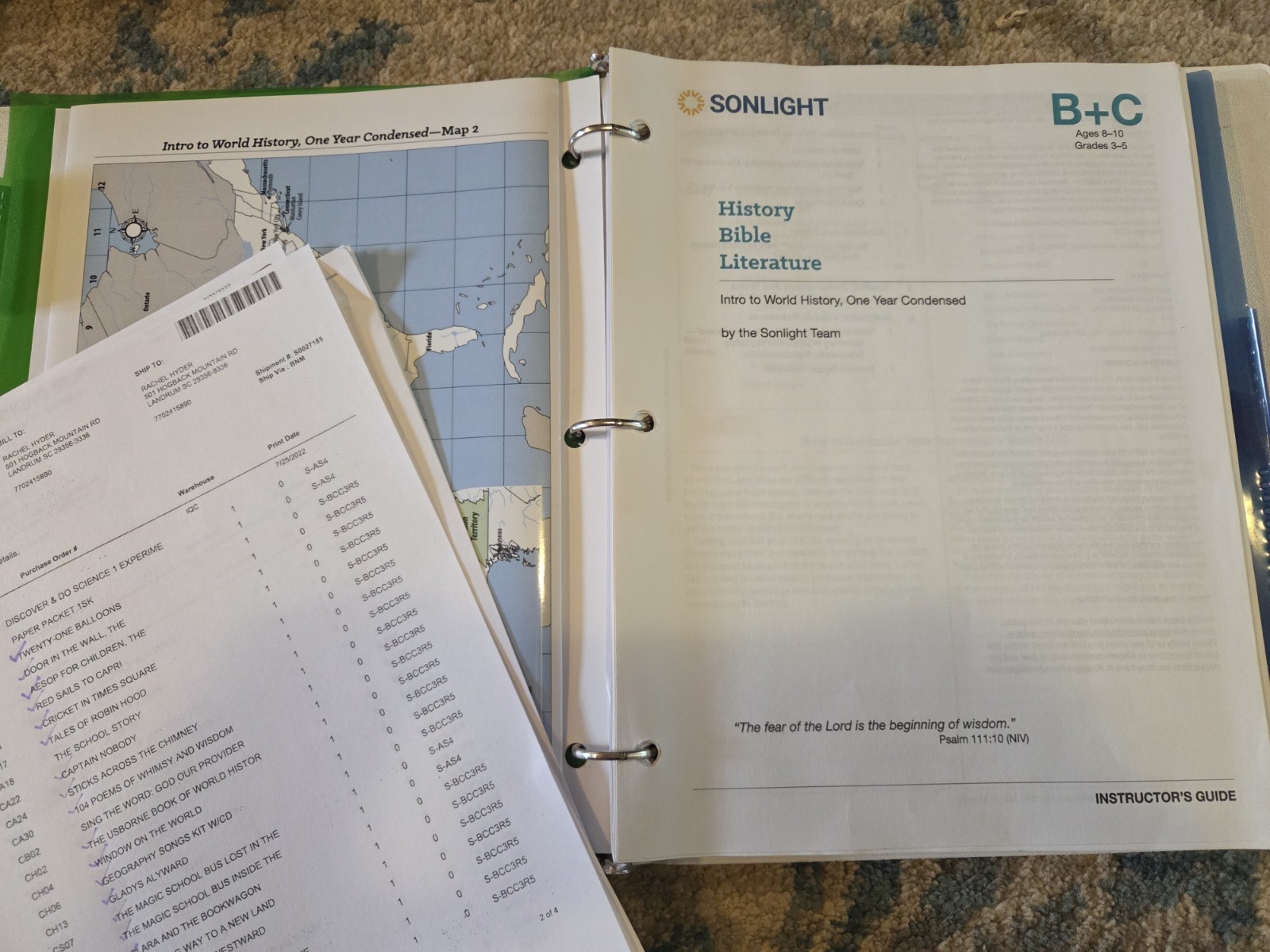 3rd Grade Complete Sonlight Homeschool History/Bible/Literature Curriculum