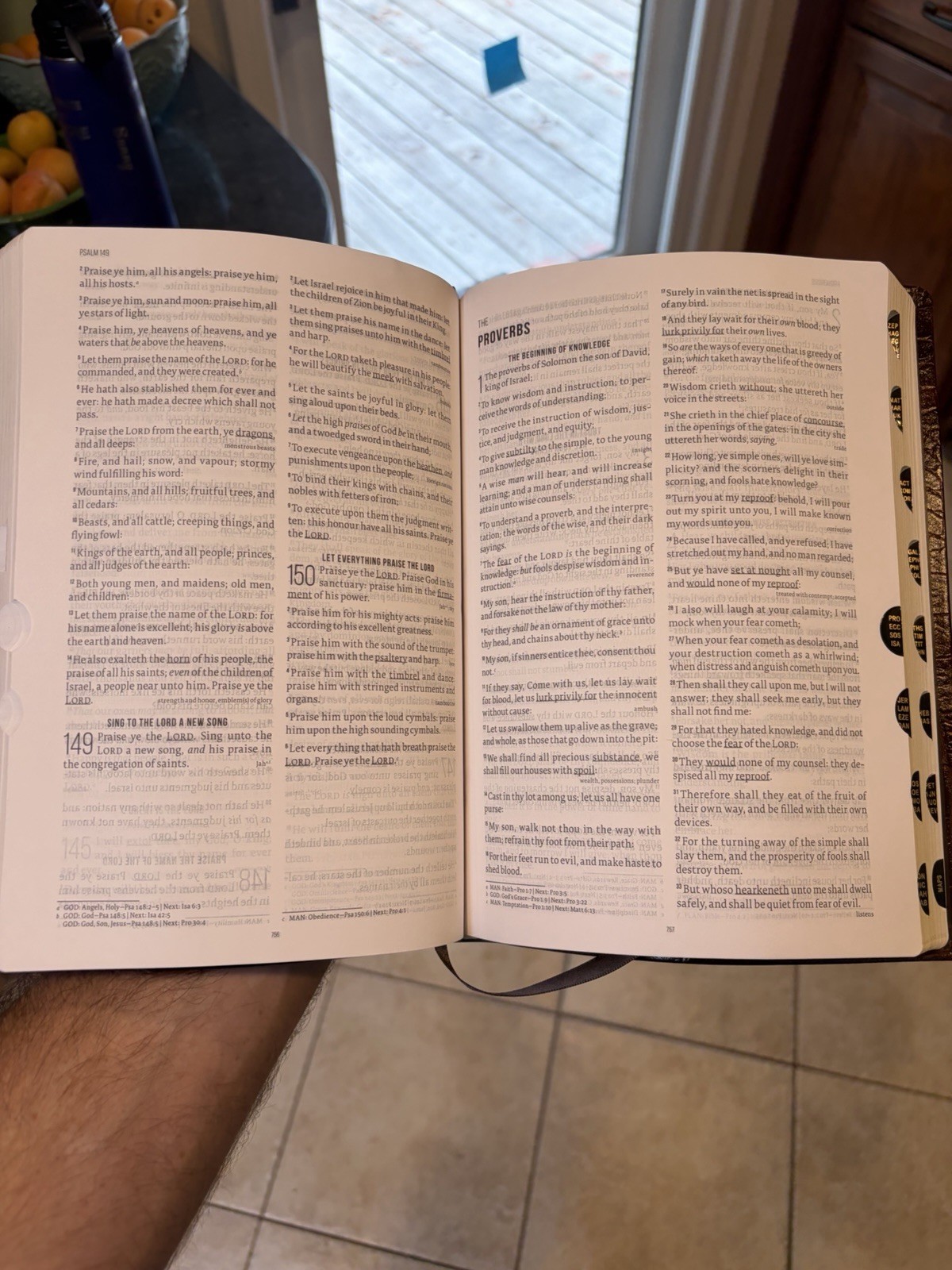 KJV Sword Bible, Large Print Alligator Bonded Leather, Thumb Index *READ*