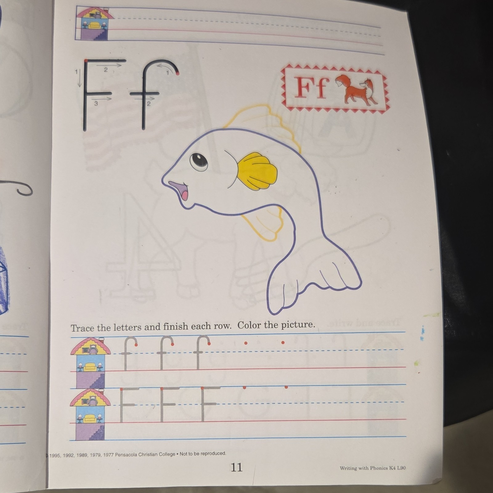 A Beka Book Manuscript Writing with Phonics K4 Kindergarten Illustrated