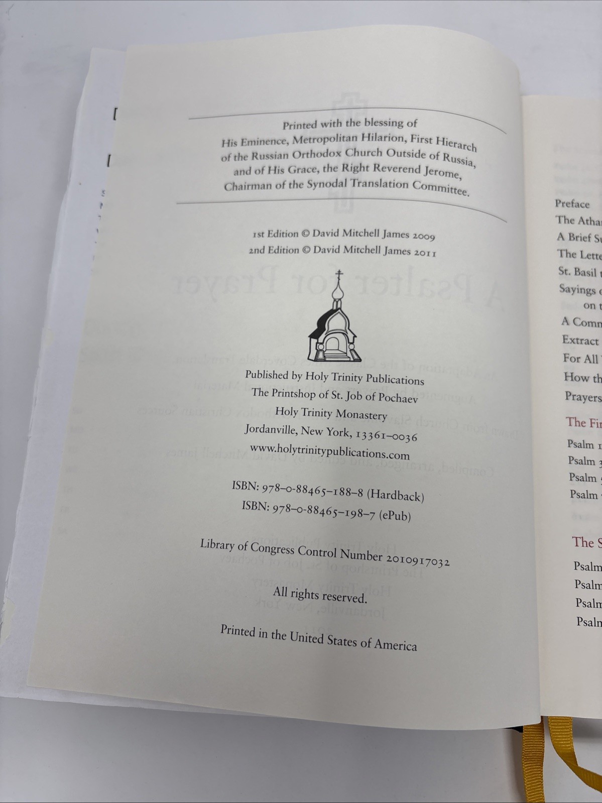 A PSALTER FOR PRAYER: AN ADAPTATION OF THE CLASSIC MILES By David Mitchell James