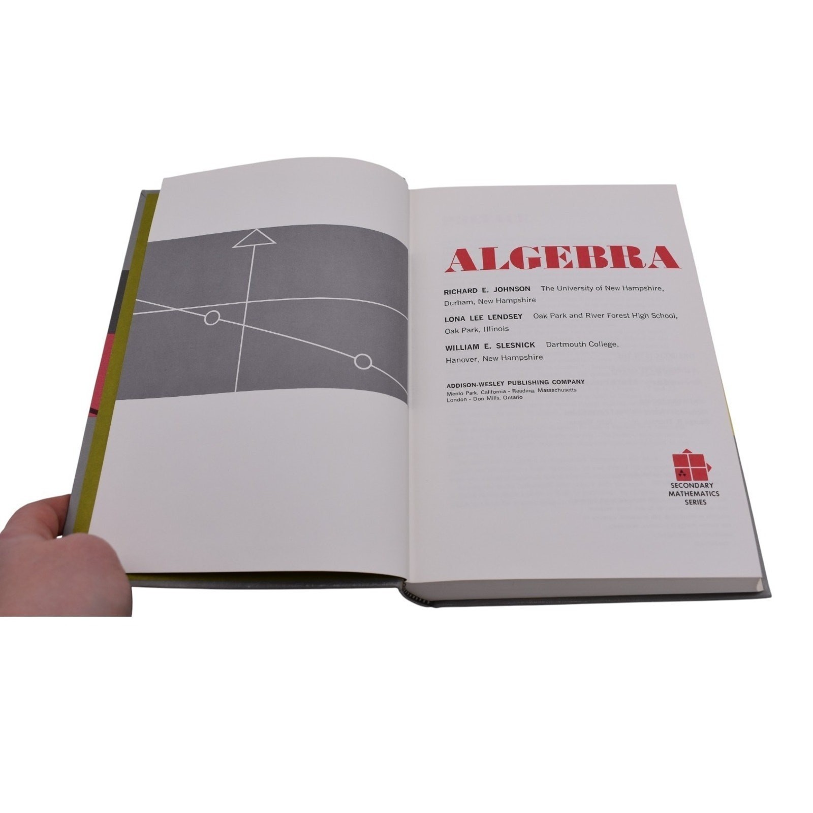 ALGEBRA Secondary Mathematics Series by Richard E. Johnson (hardcover, 1967)