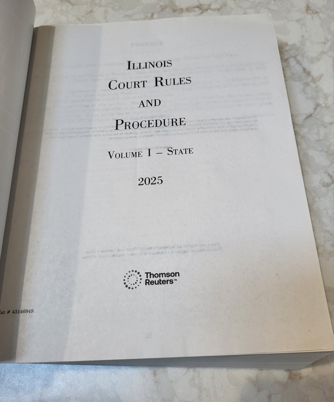 Illinois Court Rules and Procedure 2025 Volume 1 Paperback Thomson Reuters