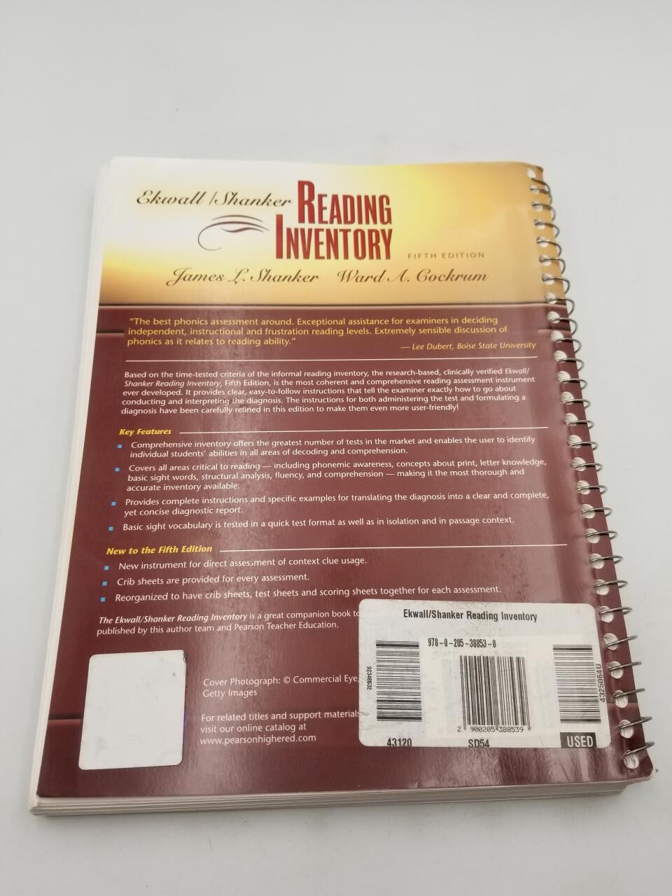 Ekwall / Shanker Reading Inventory
