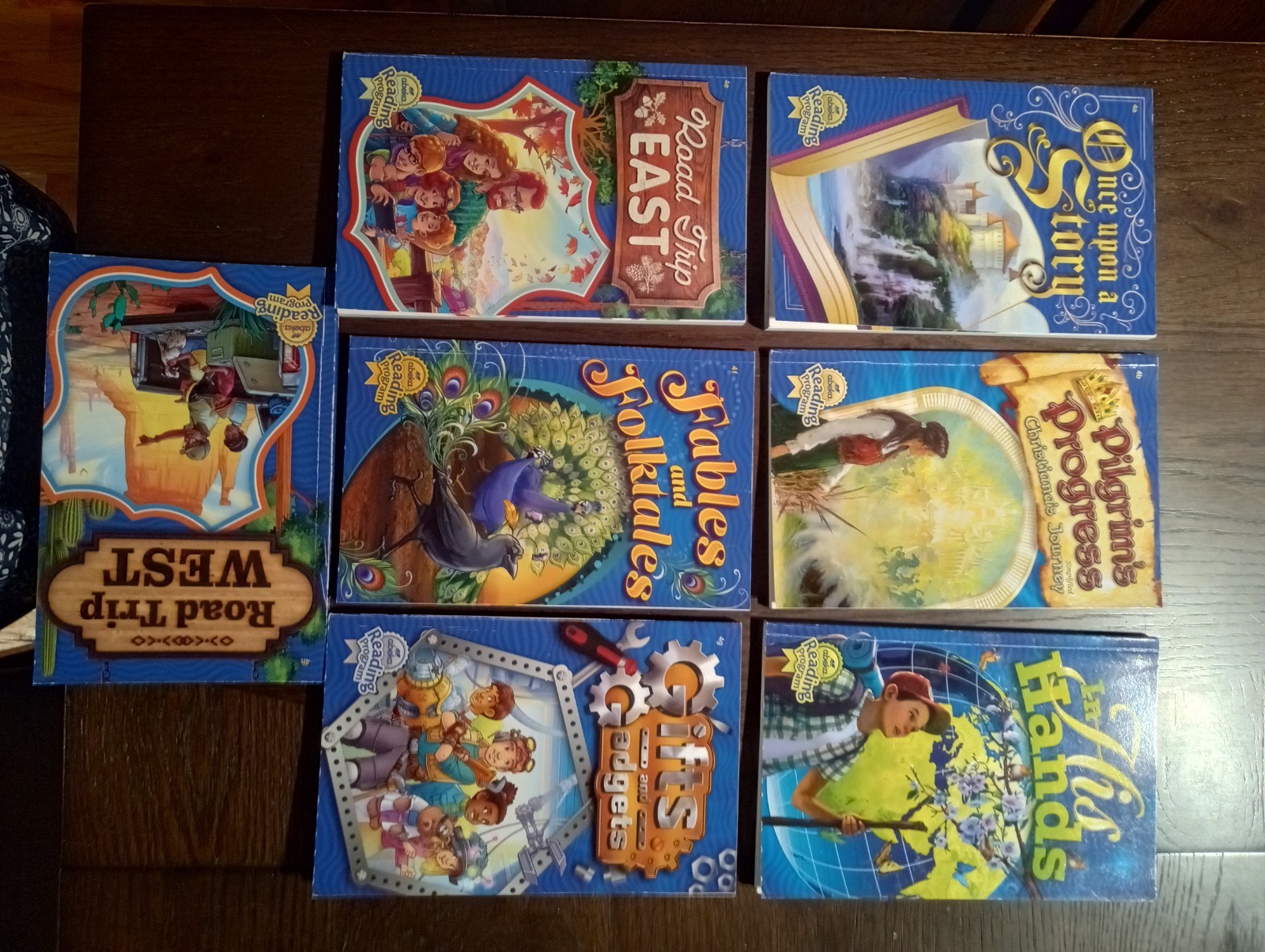 abeka 4th grade readers lot of 7 no writing or highlighting inside books