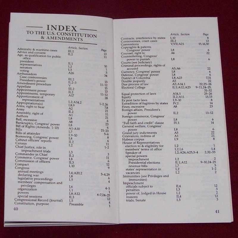 Pocket Constitution United States of America & Declaration of Independence