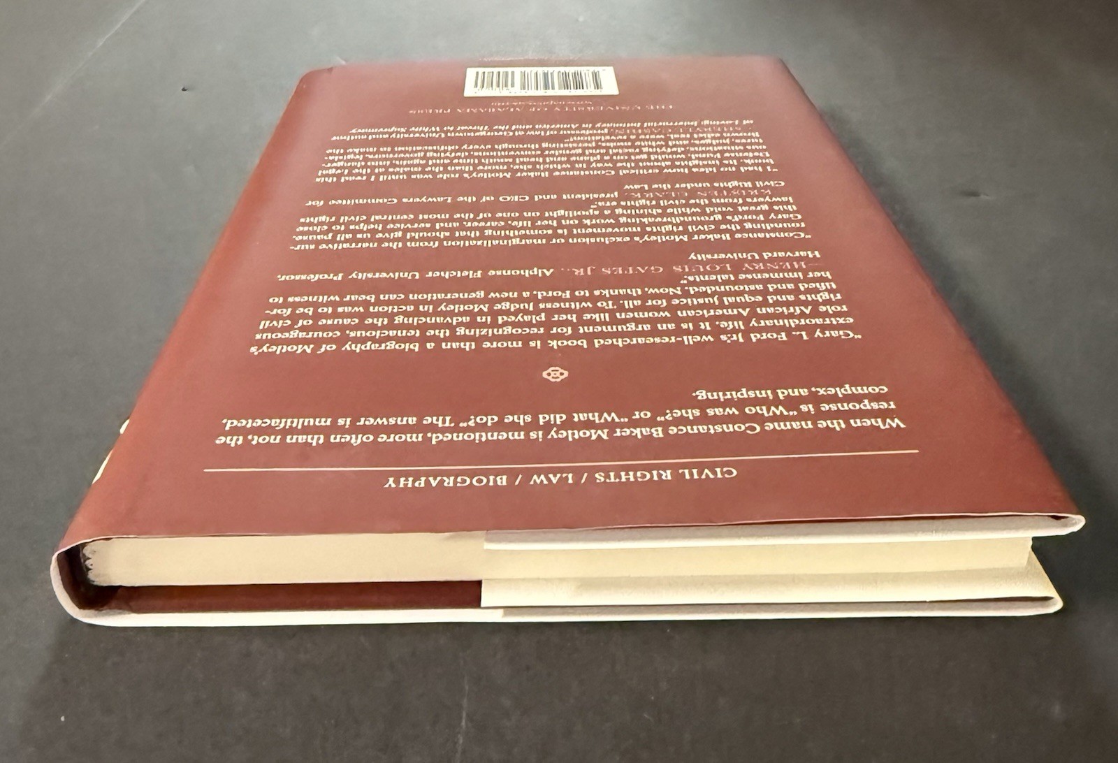 CONSTANCE BAKER MOTLEY: Fight for Civil Rights by Ford Jr SIGNED (2017, HCDJ) LN