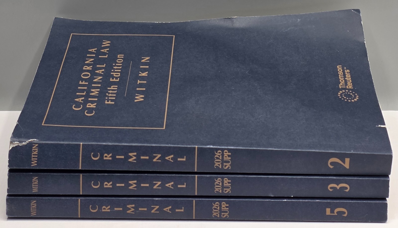California Criminal Law 5th Edition Witkin Thomson Reuters Paperback Vol. 2-3, 5