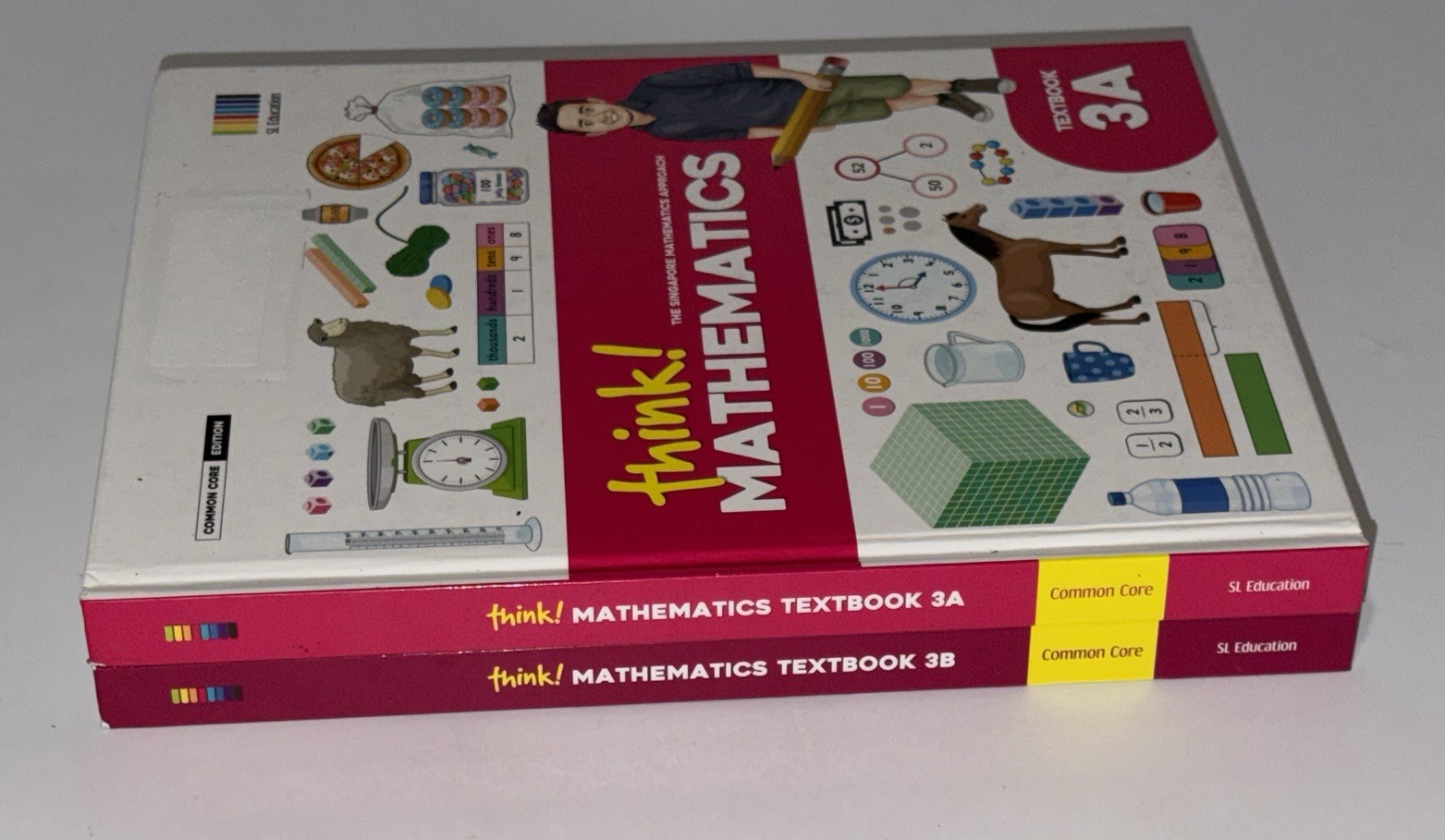 Think! Mathematics Textbook 3rd Grade 3A & 3B Common Core Singapore Homeschool