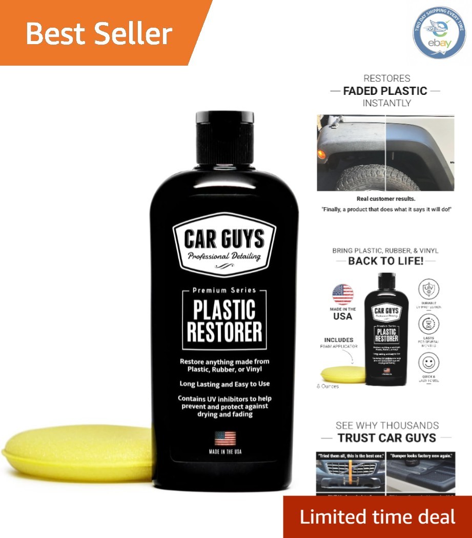 Ultimate Plastic & Vinyl Restorer – Water-Repellent and Oily-Free – 8 Oz Kit