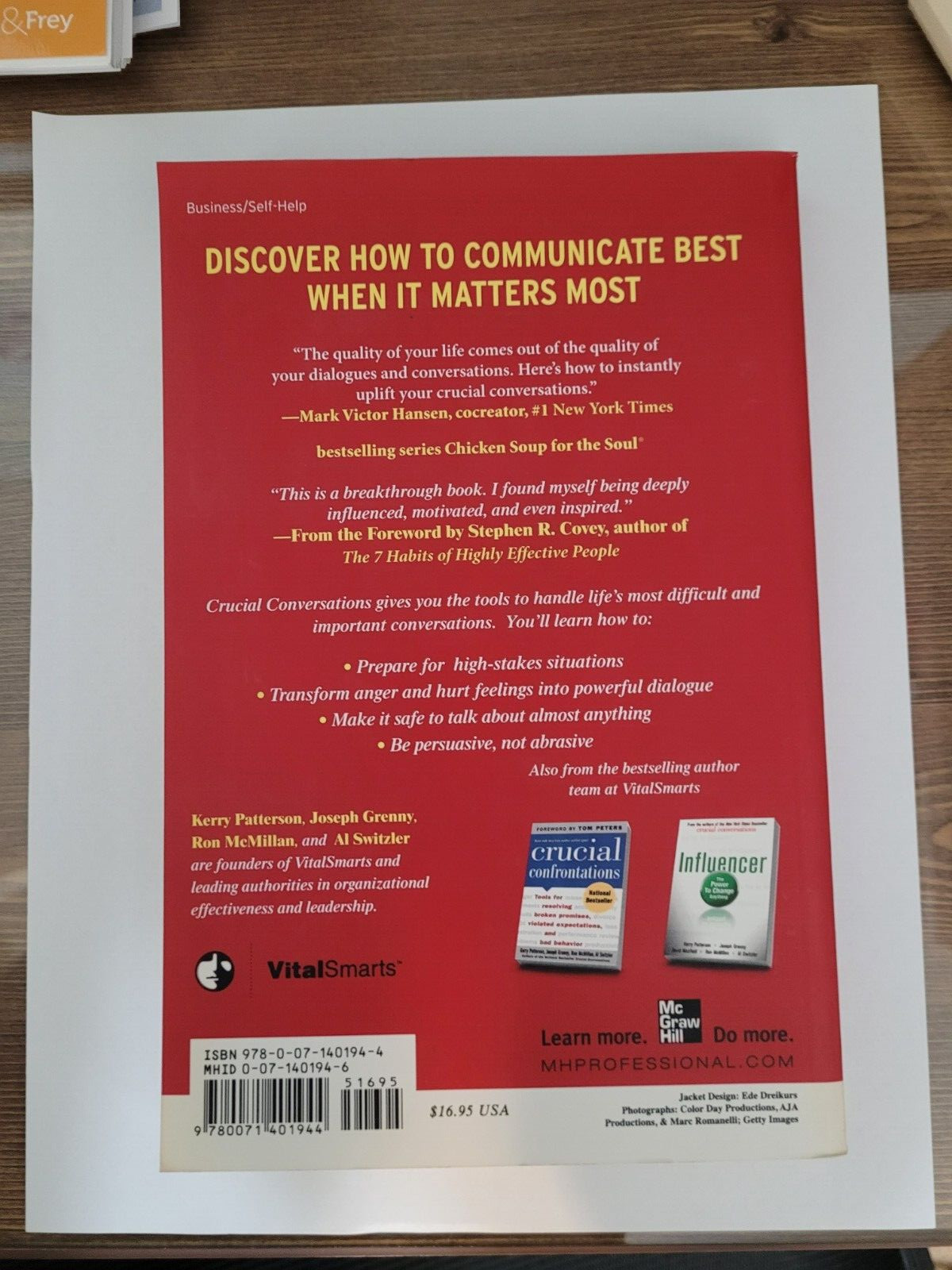 Crucial Conversations: Tools for Talking When Stakes Are High – Paperback – GOOD