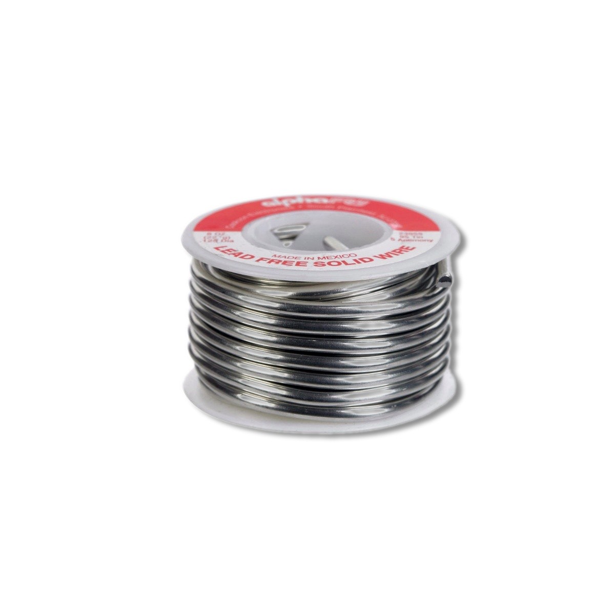 Alpha Fry 8 oz Lead-Free Solid Wire Solder 0.125 in Tin/Antimony 23955