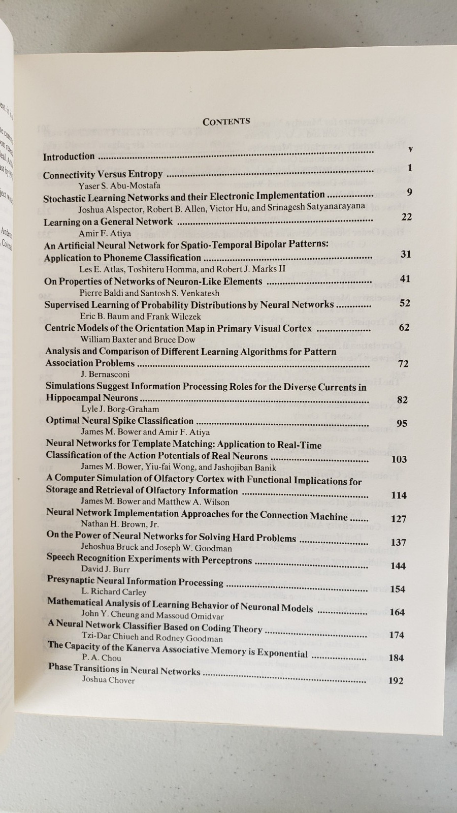 Neural Information Processing Systems Anderson AIP 1988 NIPS 1987 NEW Hardcover