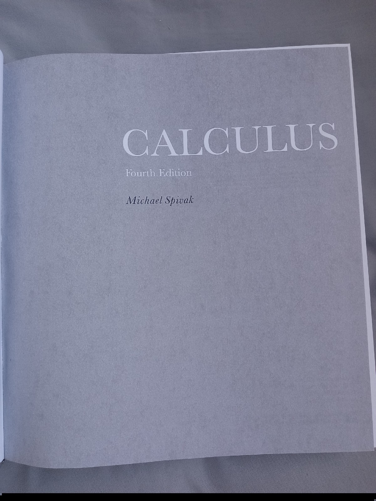 Calculus Spivak Fourth Edition Hardcover Preowned Very Good Condition