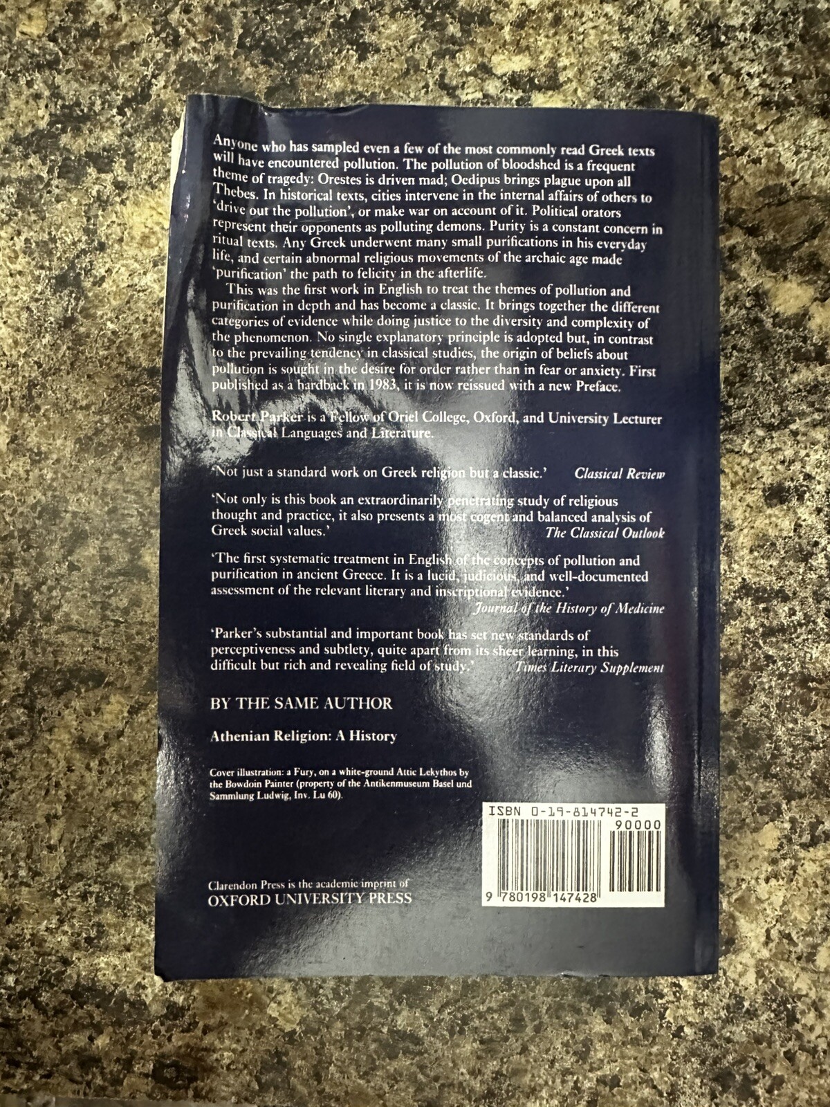Miasma: Pollution and Purification in Early Greek Religion by Robert Parker (Eng